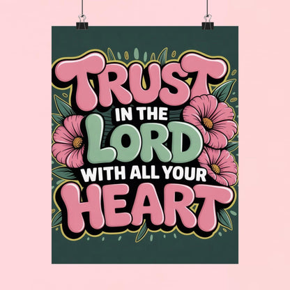"Trust in the Lord” Matte Poster — Motivational Wall Art for Office & Home
