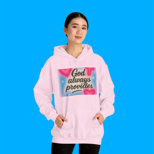 "God Always Provides" — Inspirational Graphic Hoodie