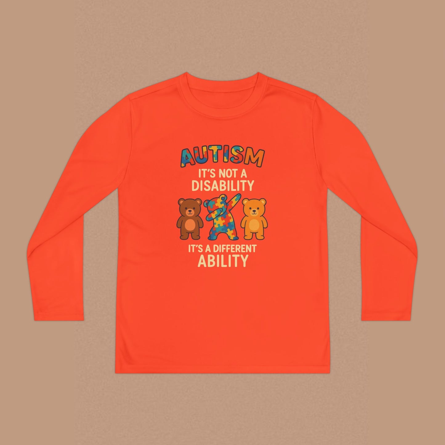 "Autism It's Not A Disability, It's A Different Ability" — Autism Awareness Youth Long Sleeve