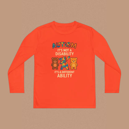 "Autism It's Not A Disability, It's A Different Ability" — Autism Awareness Youth Long Sleeve