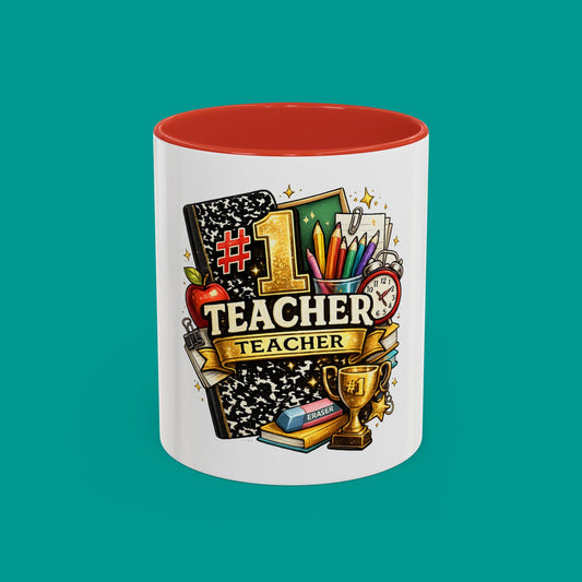 "#1 Teacher" — Coffee Mug