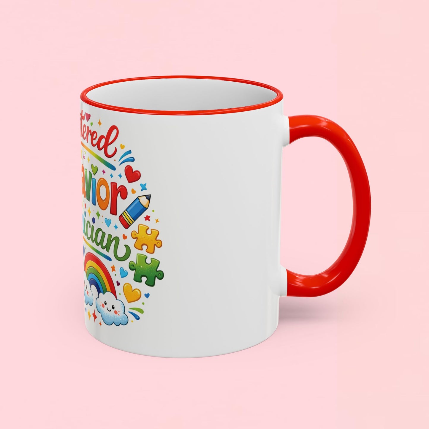 "Registered Behavior Technician" — Colorful Autism Appreciation Ceramic Mug
