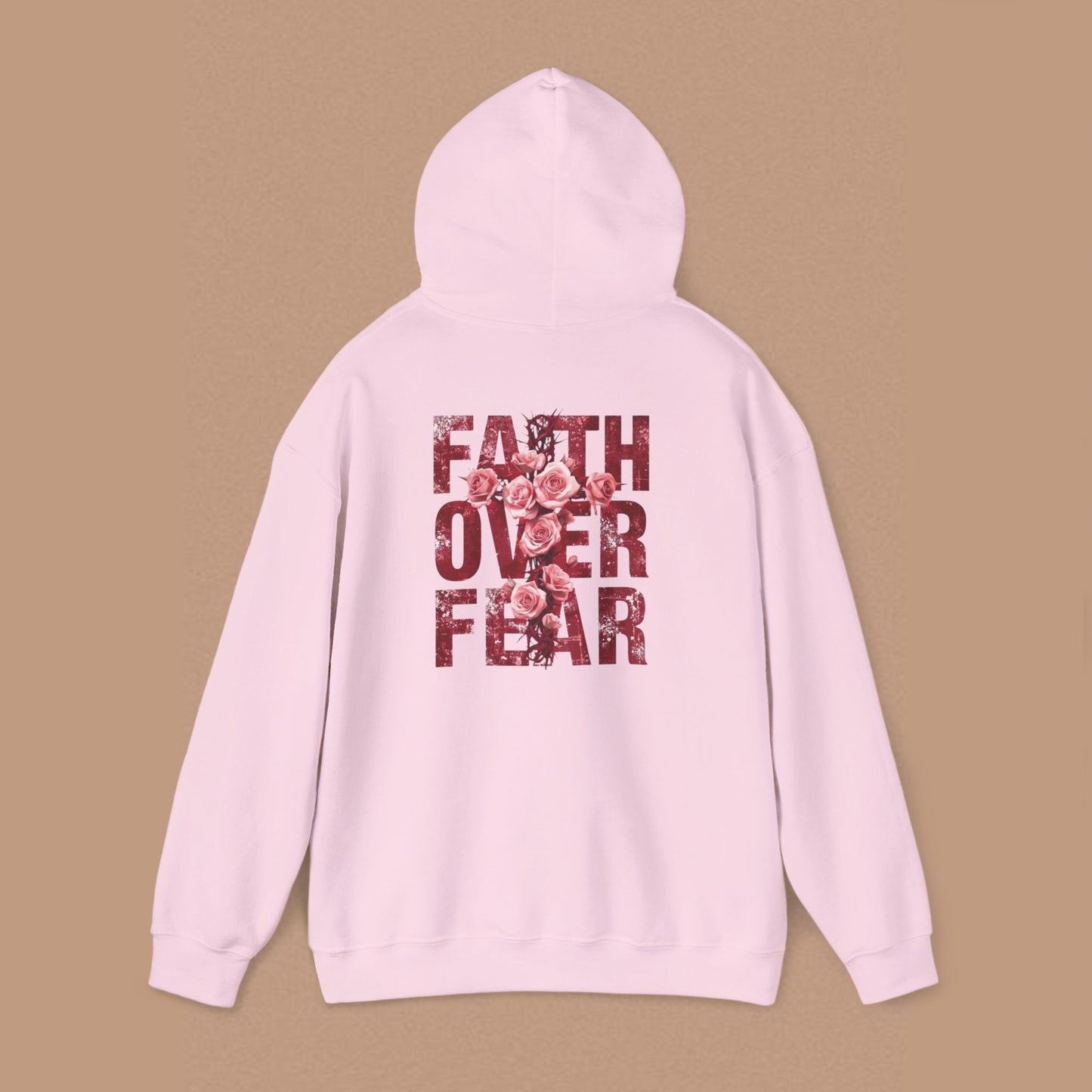 "Faith Over Fear" — Inspirational Graphic Hoodie