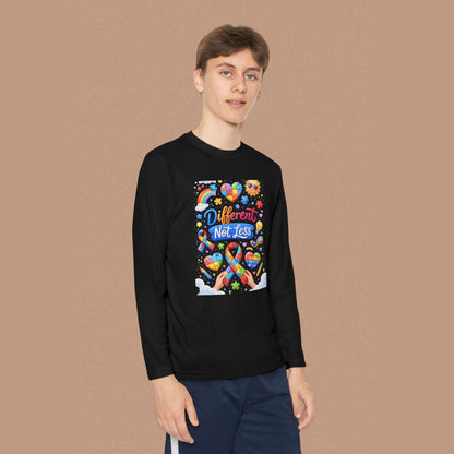"Different Not Less" — Autism Awareness Youth Long Sleeve