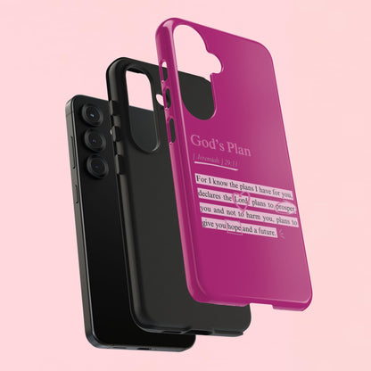 "God’s Plan Jeremiah 29:11" — Inspirational Tough Phone Case