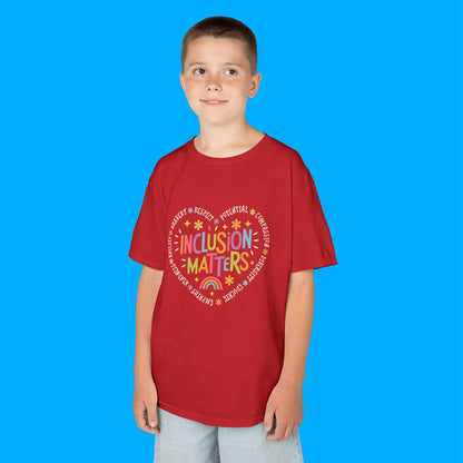 "Inclusion Matters" — Rainbow Graphic Kids Tee