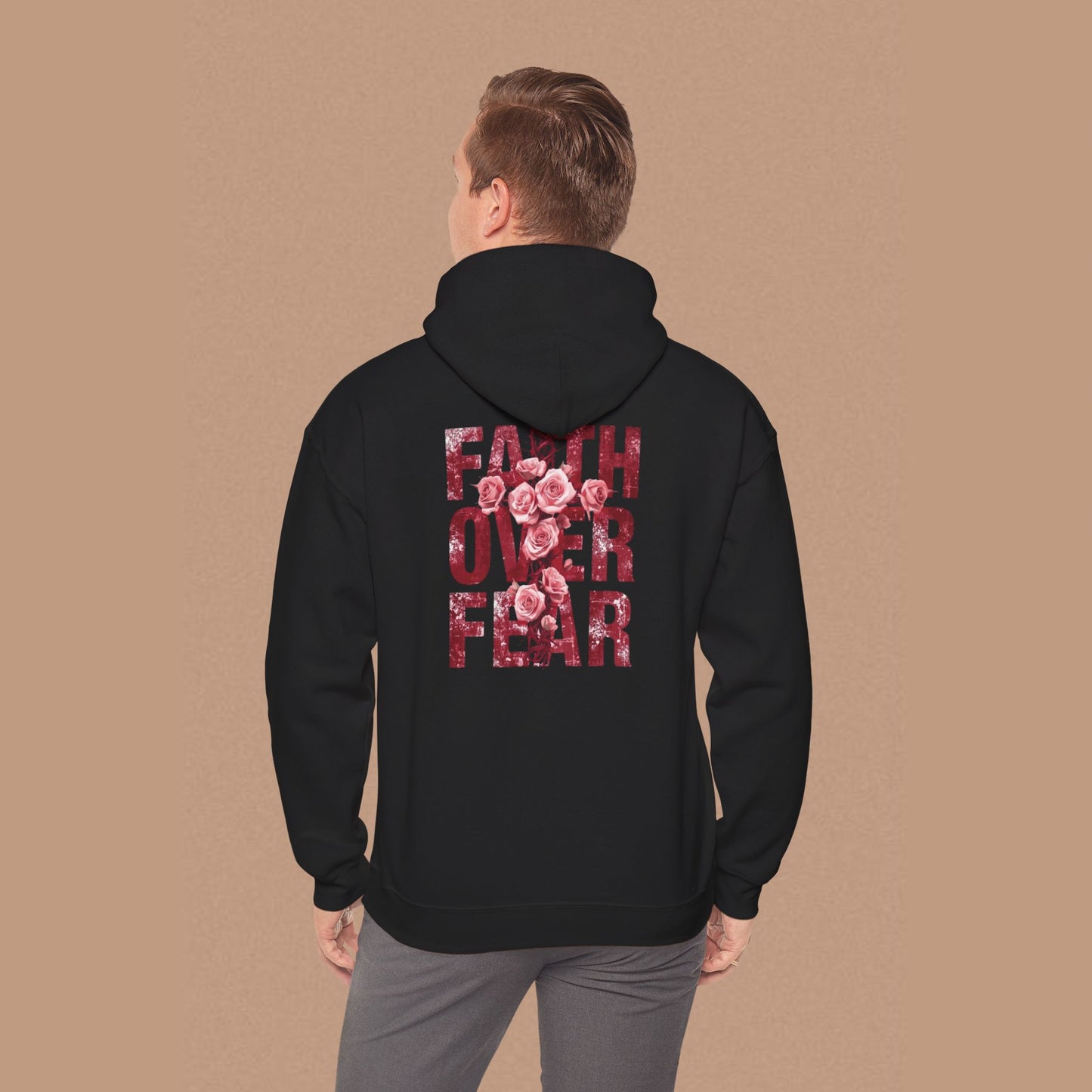 "Faith Over Fear" — Inspirational Graphic Hoodie