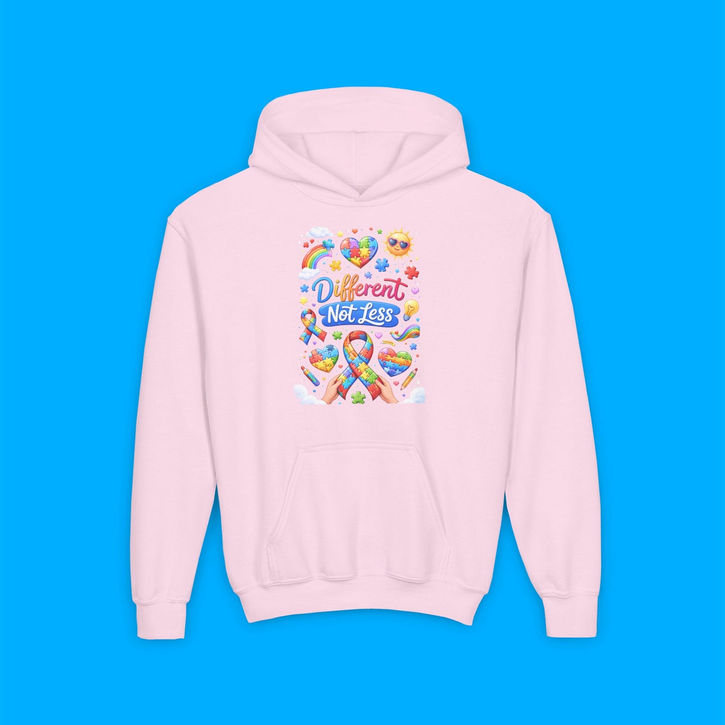 "Different Not Less" — Autism Awareness Youth Hoodie