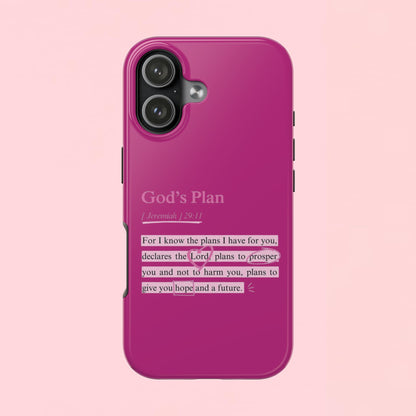 "God’s Plan Jeremiah 29:11" — Inspirational Tough Phone Case