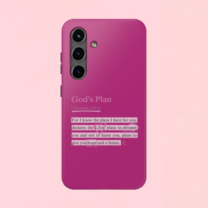 "God’s Plan Jeremiah 29:11" — Inspirational Tough Phone Case