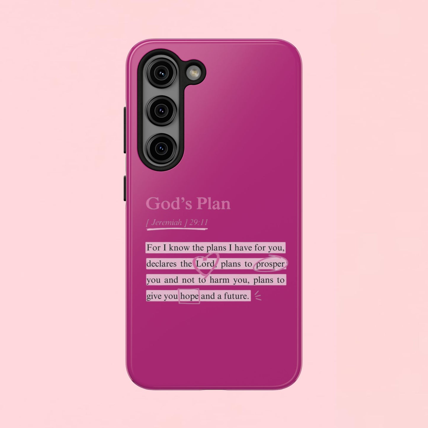 "God’s Plan Jeremiah 29:11" — Inspirational Tough Phone Case