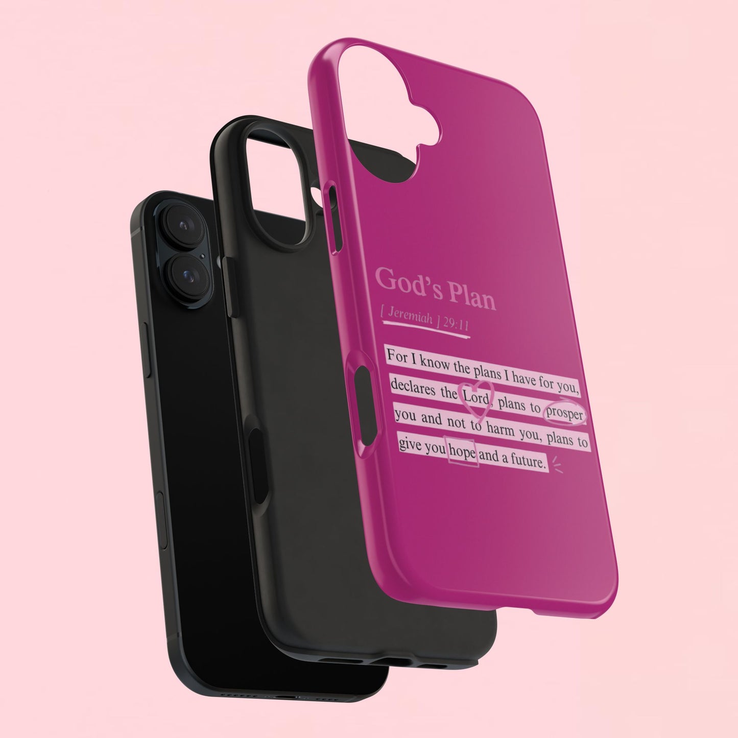 "God’s Plan Jeremiah 29:11" — Inspirational Tough Phone Case