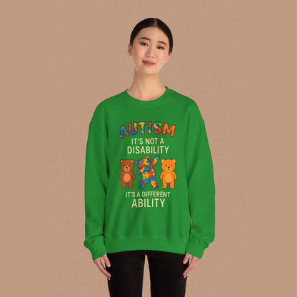 "Autism It's Not A Disability, It's A Different Ability" — Autism Awareness Sweatshirt