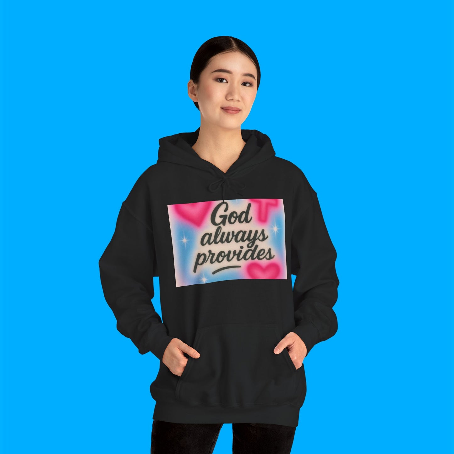 "God Always Provides" — Inspirational Graphic Hoodie